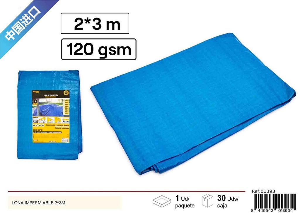 Lona impermeable 2x3m para protección