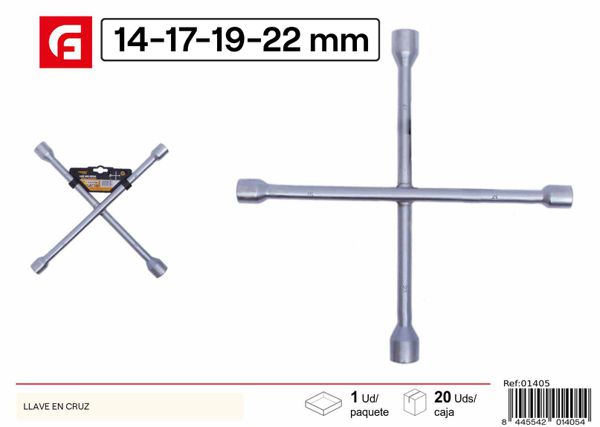 Llave en cruz 14-17-19-22mm