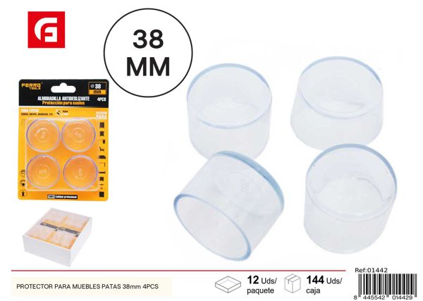 Protectores para patas de muebles 38mm 4pcs para sujeción y fijación