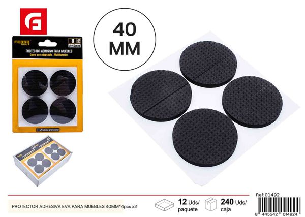 Protector adhesivo EVA para muebles 40mm 4pcsx2 para protección