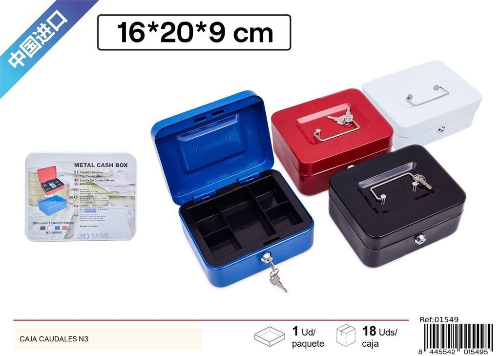 Caja caudal 20x16x9 cm - Ferretería y hogar