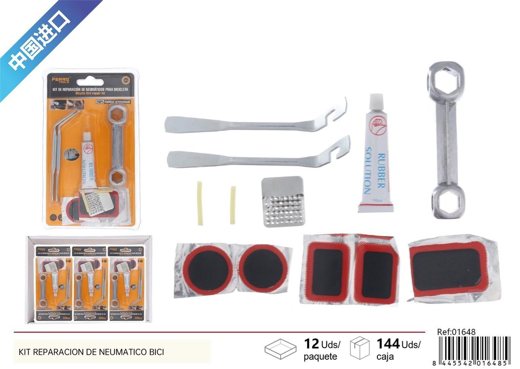 kit de reparación de neumáticos para bicicleta - Accesorio de automóvil