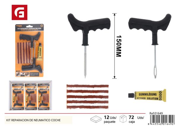 Kit de reparación de neumáticos de coche para emergencias