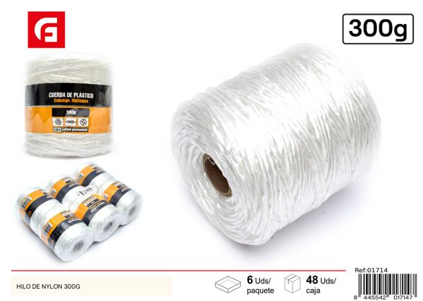 Hilo de nylon blanco 300g para manualidades y bricolaje