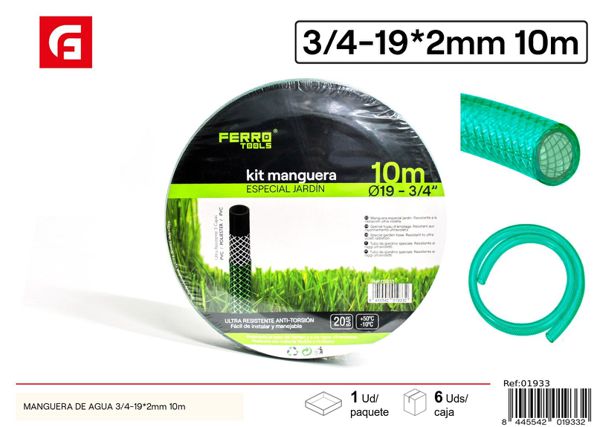 Manguera de agua PVC 3/4 19x2mm 10m