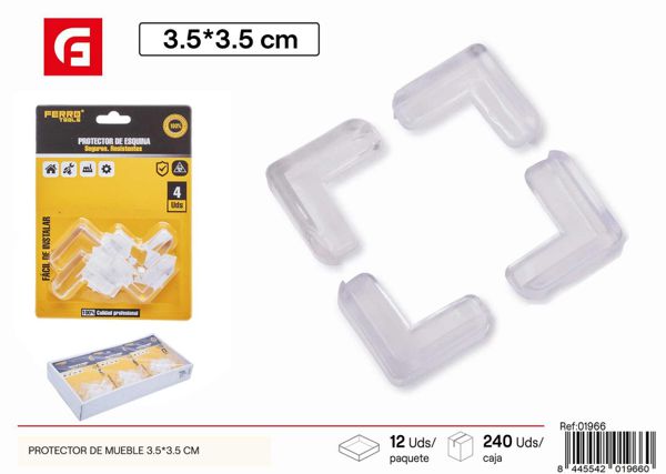 Protector de mueble en ángulo recto 4 uds para protección del hogar