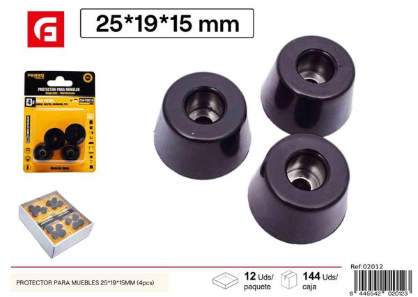 Protector de muebles de goma 25*19*15mm (4pcs)