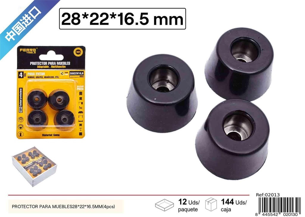 Protector para muebles 28*22*16.5 mm (4 pcs) - Accesorios de ferretería