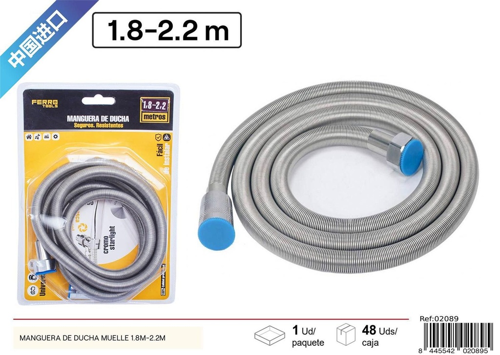 Manguera de ducha muelle 1.8M-2.2M - Accesorios de baño