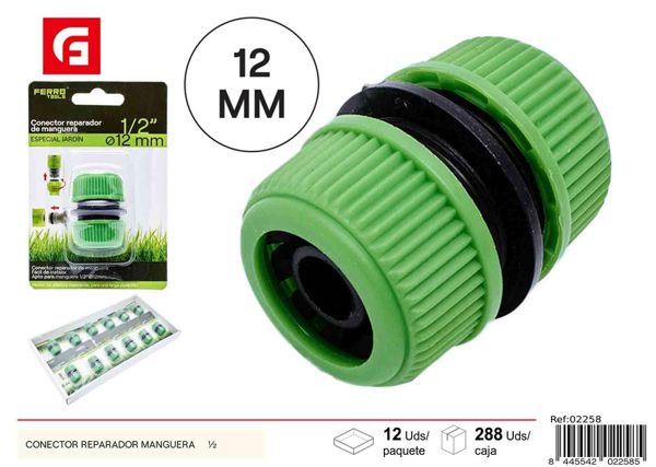 Conector reparador de manguera 1/2" para jardín