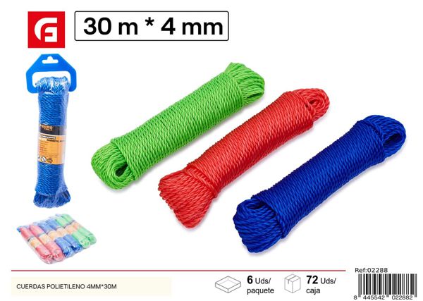 Cuerda de polietileno 4mm*30m para bricolaje