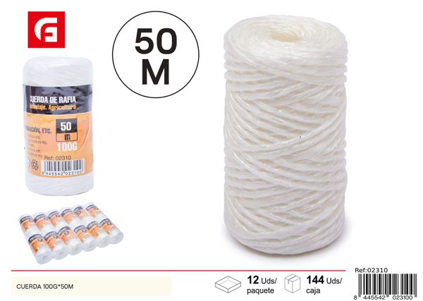 Cuerda 100g x 50m para sujeción y bricolaje