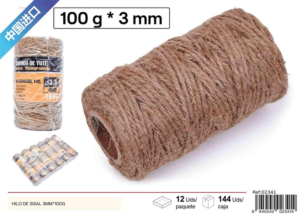 Hilo de Lino 3mm x 100g - Accesorios de Ferretería