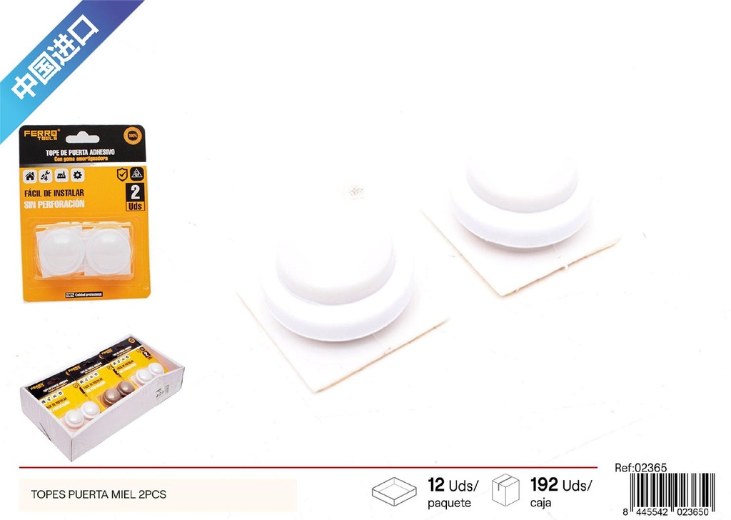 Topes para puerta color miel 2pcs para protección de muebles