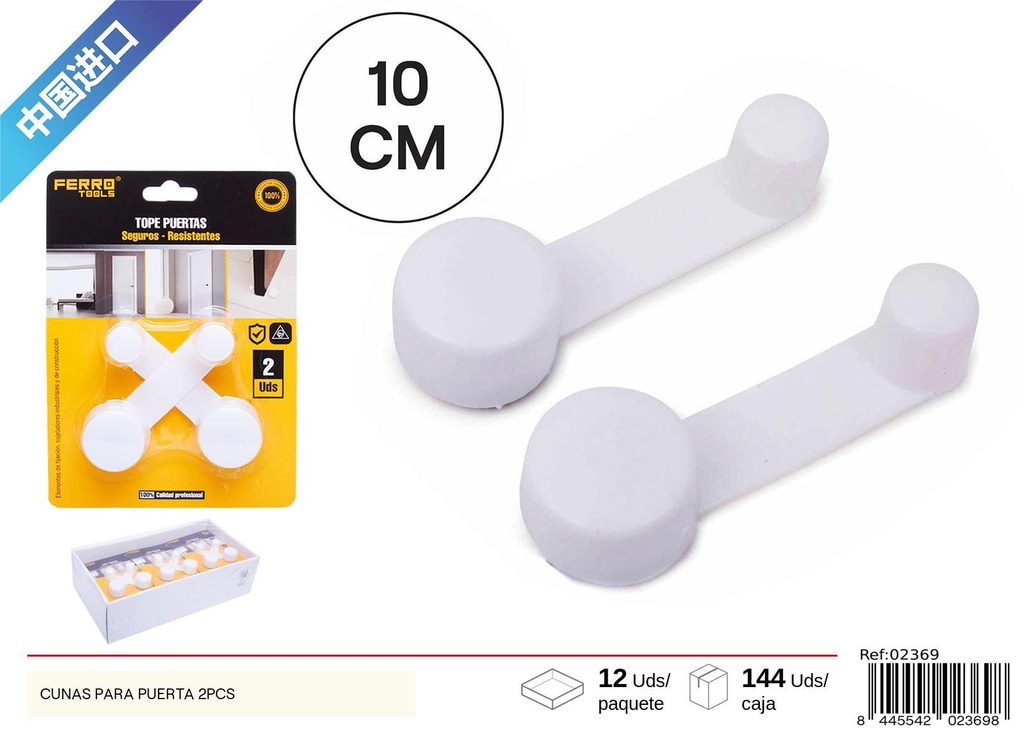 Cunas para puerta blancas (set de 2) - Accesorios de ferretería