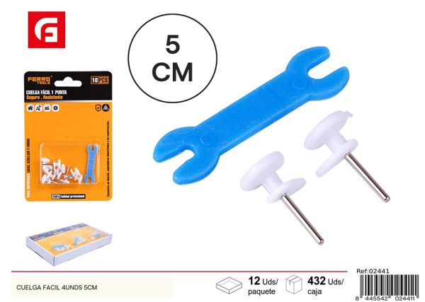 Cuélgalo fácil 5cm 4pcs para colgar cuadros