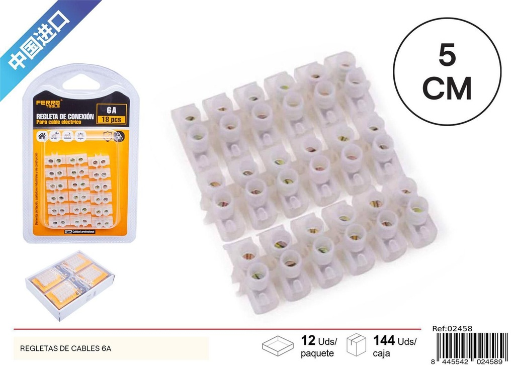 Regletas de cables 6A - Materiales eléctricos