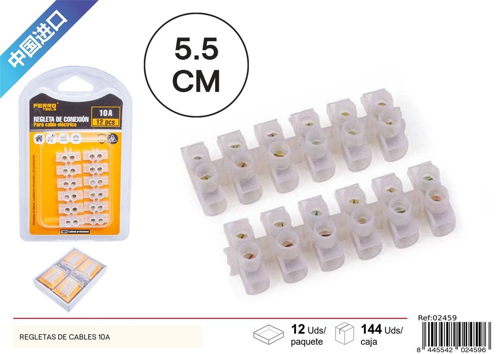 Regletas de cables 10A - Suministros eléctricos