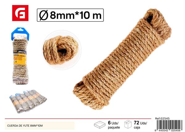 Cuerda de sisal 8mm x 10m para uso general