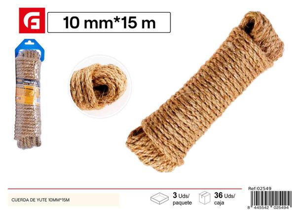 Cuerda de sisal 10mm x 15m resistente