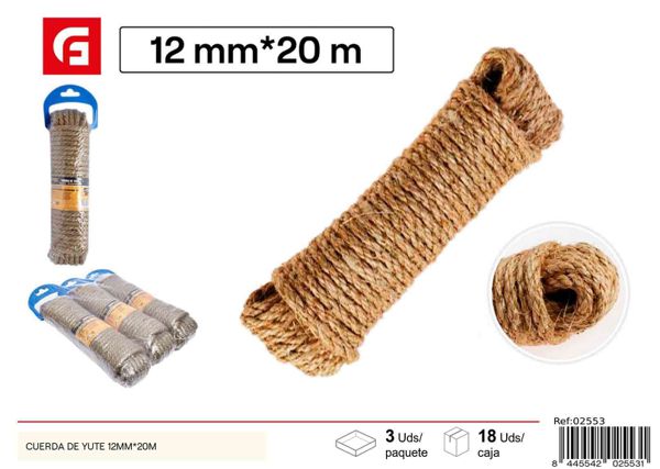 Cuerda de sisal 12mm x 20m