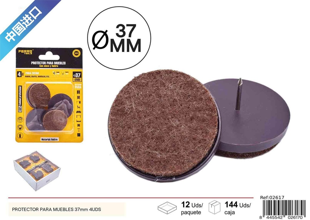 Protector para Muebles 37mm 4Pcs - Accesorios para Muebles