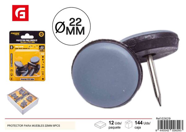 Protector para muebles 22mm 8pcs, accesorios de ferretería