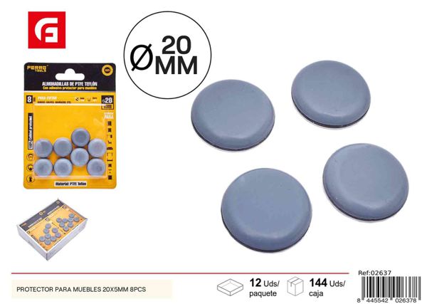 Protector para muebles 20x5mm 8pcs