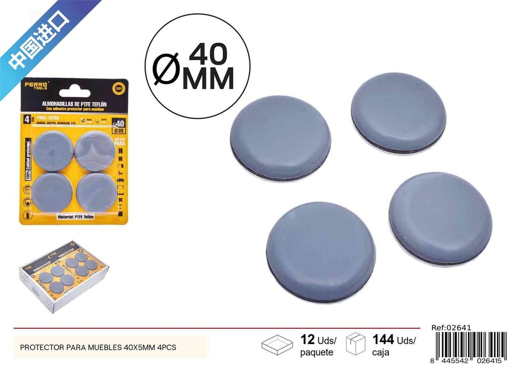 Protector para muebles 40x5mm 4pcs para patas