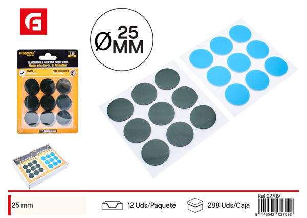 Pegatina doble cara 25mm 27pcs