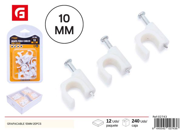 Grapacable 10mm semicircular 20pcs