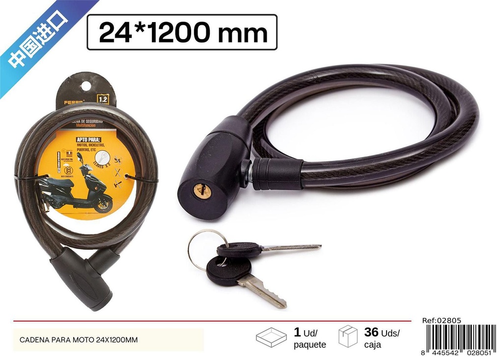 Cadena para moto 24x1200 mm - Accesorios de bicicleta