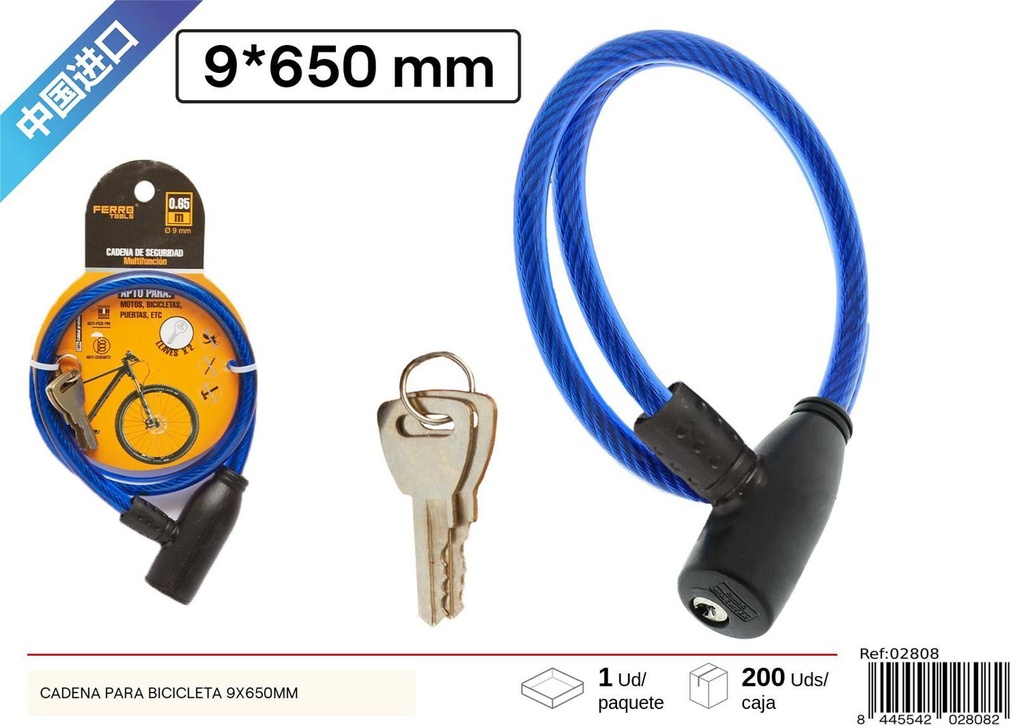 Cadena para bicicleta 9X650mm - Accesorios para bicicleta