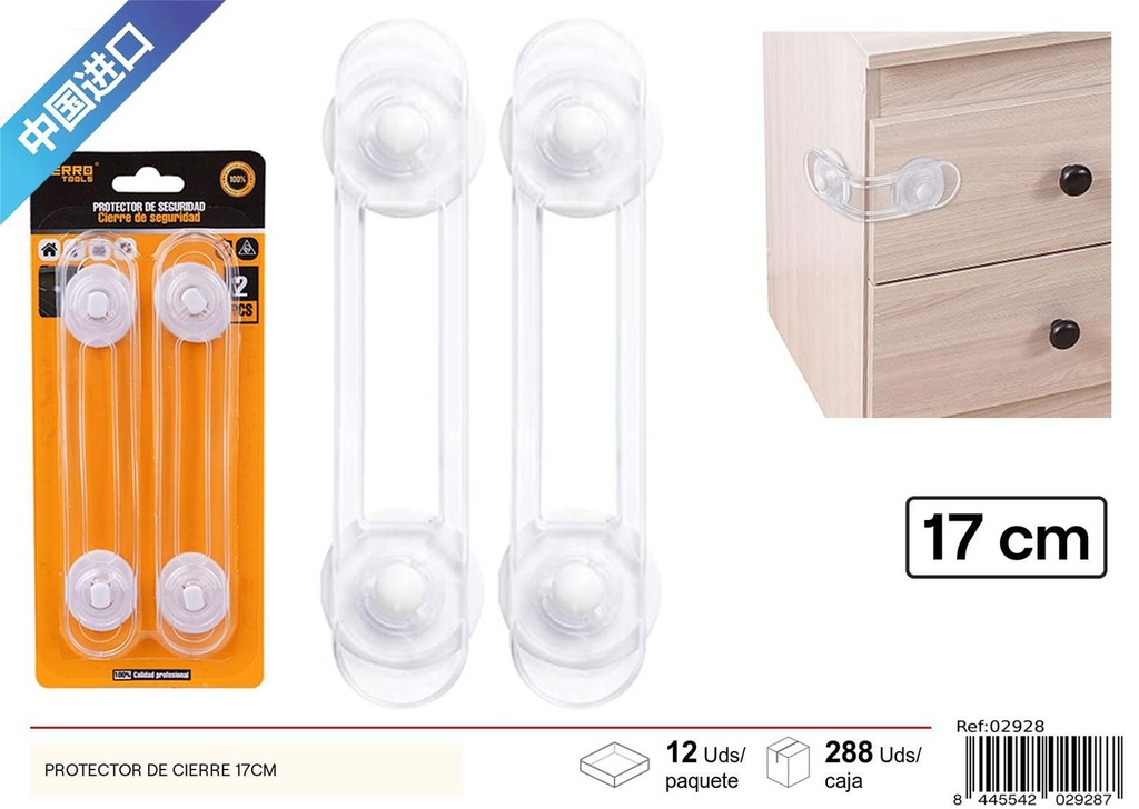 Protector de cierre 17cm para muebles