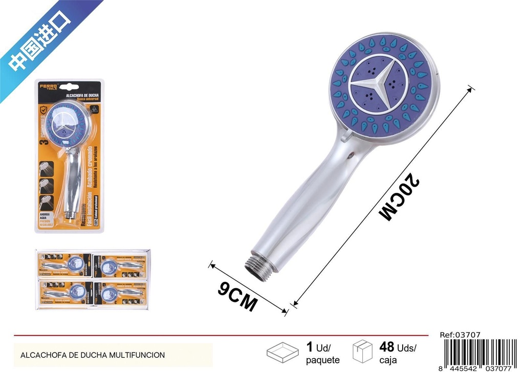 Alcachofa de ducha multifunción con interruptor - Accesorios de baño