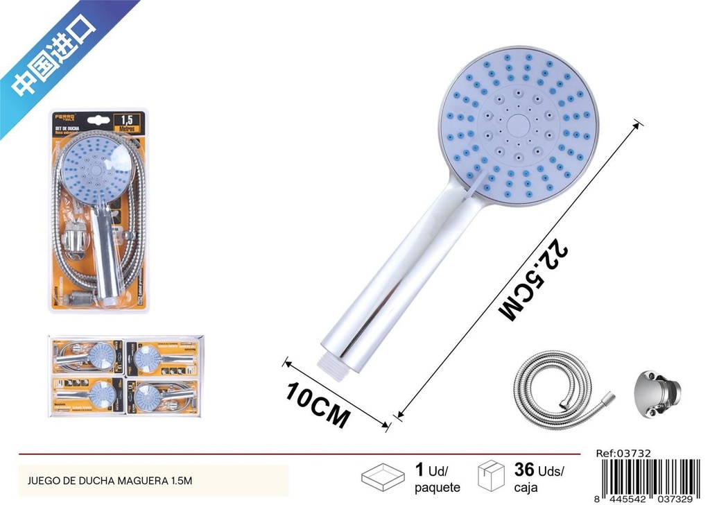Set de ducha delfín 1.5 m - Accesorios de baño