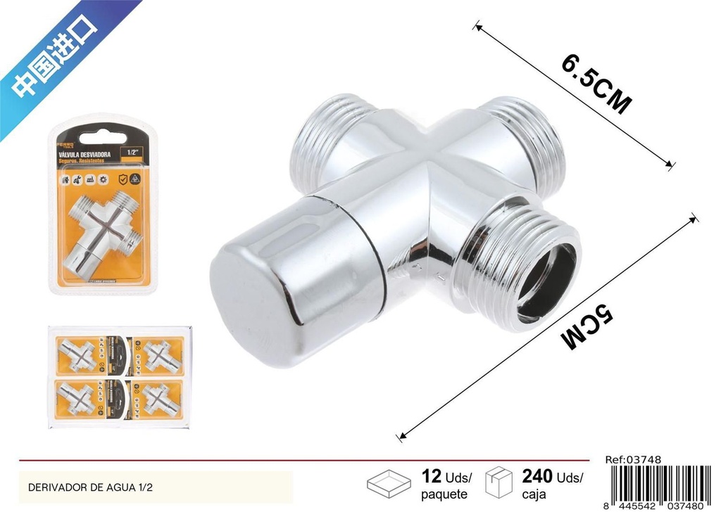 Válvula desviadora 1/2 - Accesorios de plomería