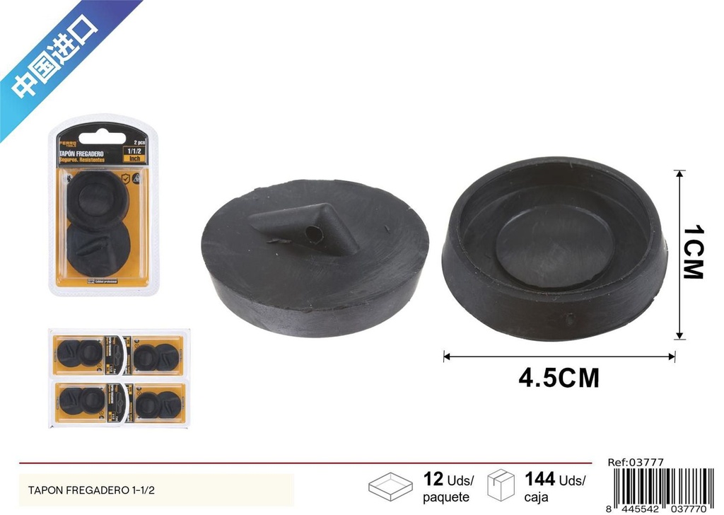 Tapón de fregadero 1-1/2 2 piezas - Accesorios de ferretería