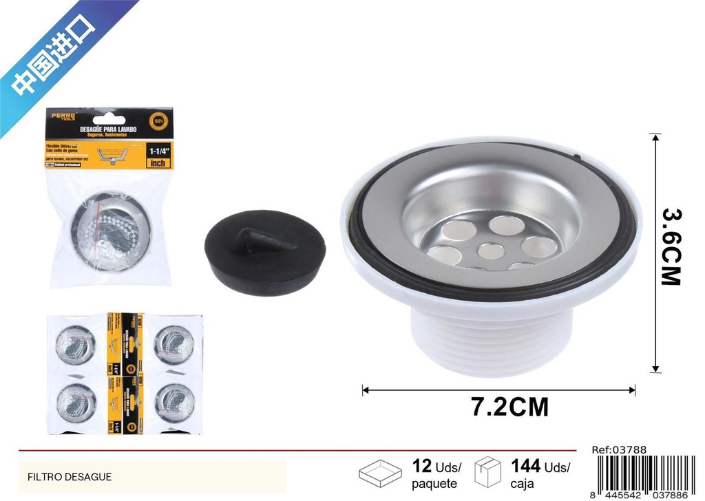 Desagüe para lavabo 1-1/4 - Accesorios de fontanería