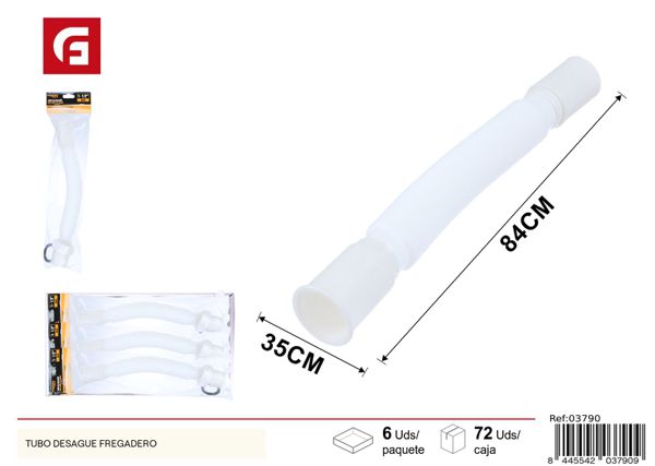 Tubo de desagüe con sello de goma 1-1/2