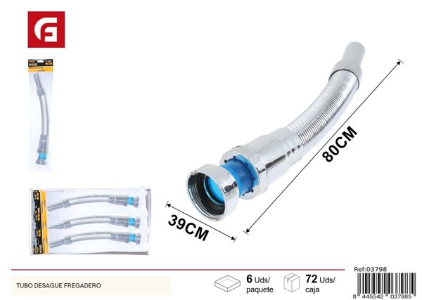 Tubo de desagüe con sello de goma 1-1/4