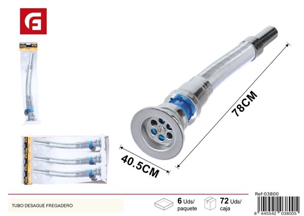 Tubo de desagüe con sello de goma 1-1/4 para fontanería