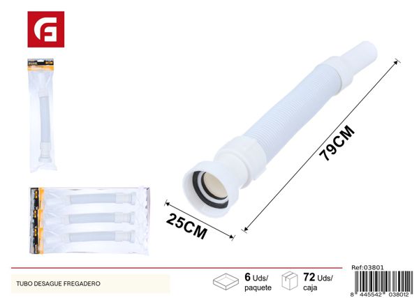 Tubo de desagüe con sello de goma 1-1/2