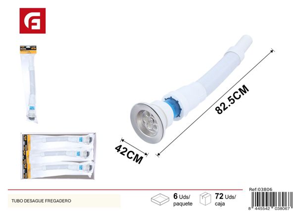 Tubo de desagüe con sello de goma 1-1/4 para fontanería