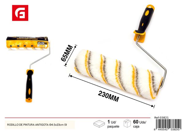 Rodillo de pintura antigota Ø4.5x23cm (9")