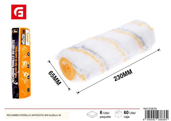 Recambio de rodillo antigota Ø4.5x23 cm (9")