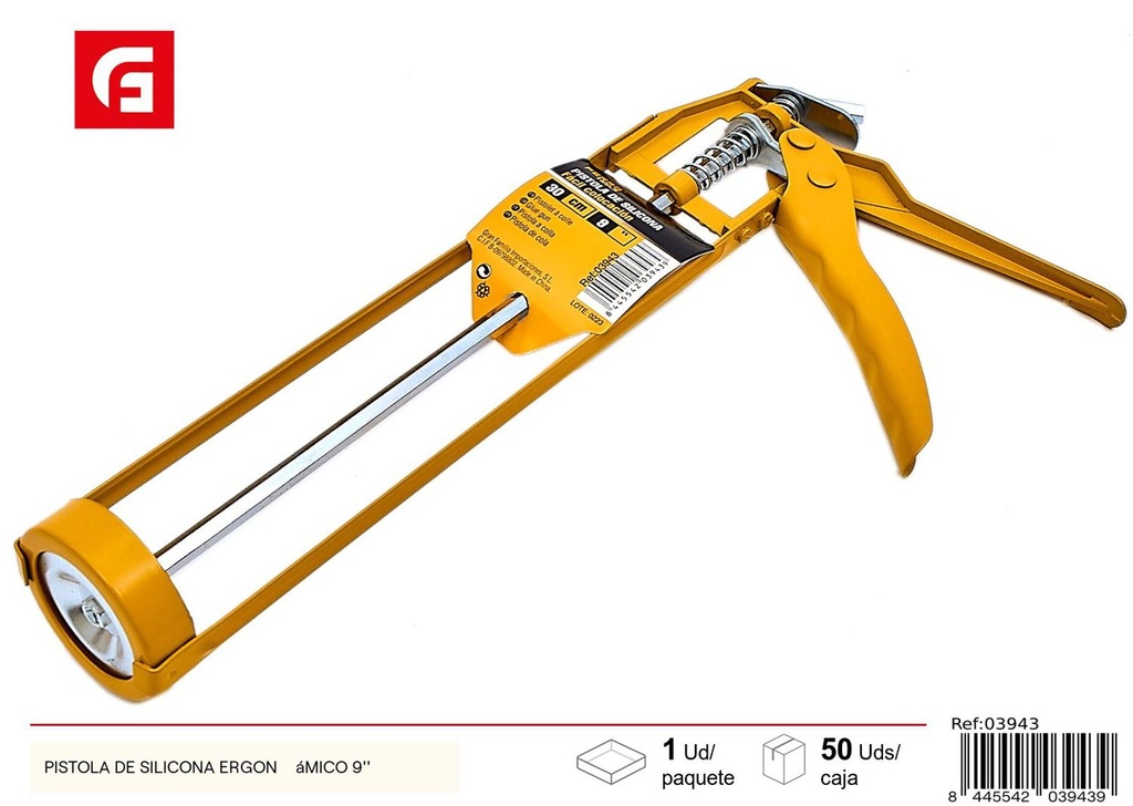 Pistola de silicona ergonómica 9'' para manualidades y reparaciones