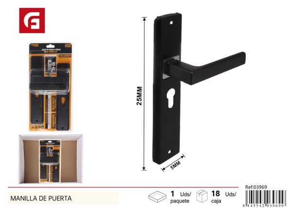 Manilla de puerta con eje 50x250mm