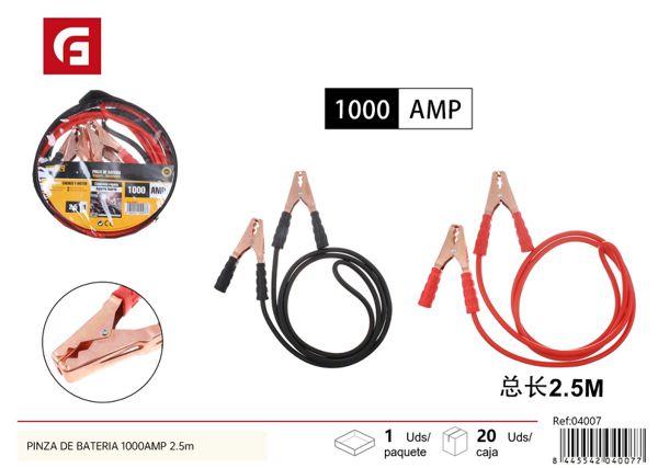 Pinza de batería 1000AMP 2.5m para automóviles