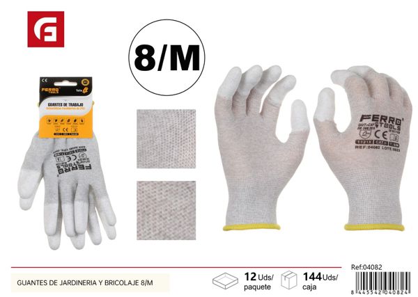 Guantes de jardinería y bricolaje 8/M GUT+CAP con recubrimiento de PU